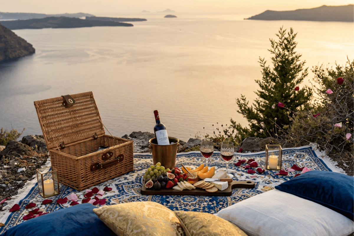 Santorini Sunset Picnic